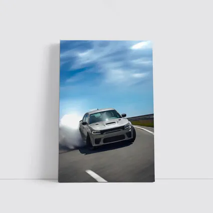 Dodge Charger Drifting on Open Road