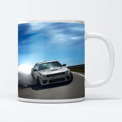 Dodge Charger Drifting on Open Road