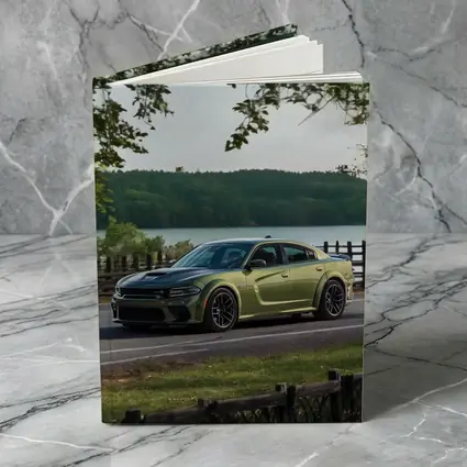 Dodge Charger Green Muscle Car By Lake