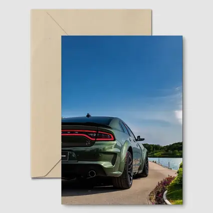 Dodge Charger Green Rear View Lakeside