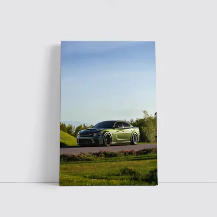 Dodge Charger Green Muscle Car Outdoor