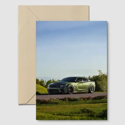 Dodge Charger Green Muscle Car Outdoor