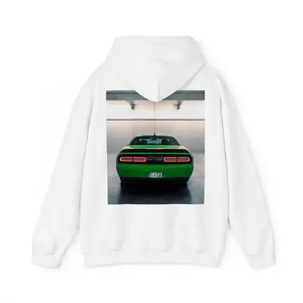 Dodge Challenger Green Rear Parking Garage
