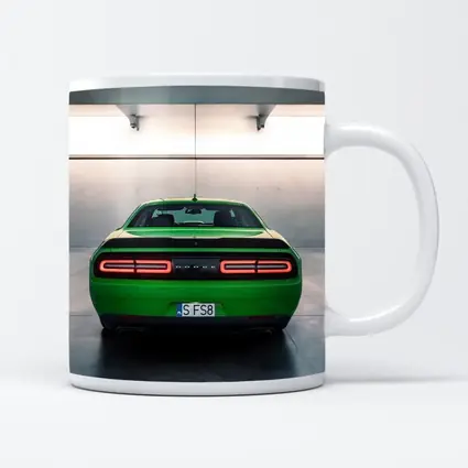 Dodge Challenger Green Rear Parking Garage