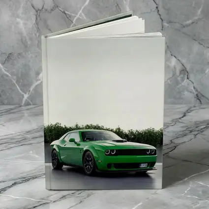 Dodge Challenger Green Muscle Car Parking Lot