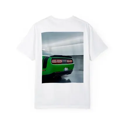Dodge Challenger Green Rear Parking Garage