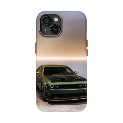 Dodge Challenger Green Muscle Car Studio