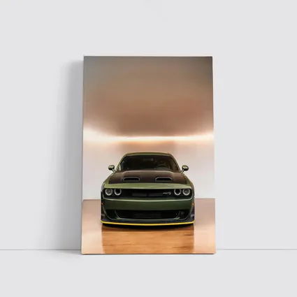 Dodge Challenger SRT Front View Green