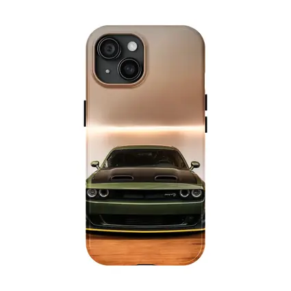 Dodge Challenger SRT Front View Green