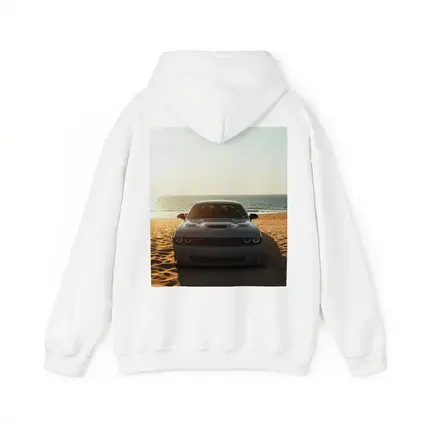 Dodge Challenger Gray Car Beach Ocean