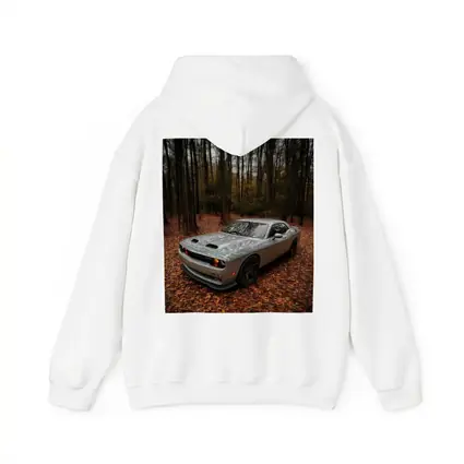 Dodge Challenger Silver Car Autumn Forest