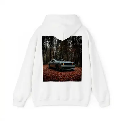 Dodge Challenger Silver Car Autumn Forest