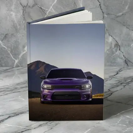 Dodge Charger Purple Front View Mountain Road