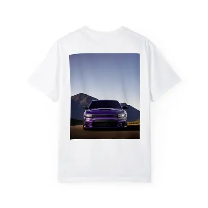 Dodge Charger Purple Front View Mountain Road