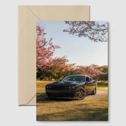 Dodge Challenger SRT Black Cherry Blossom Park