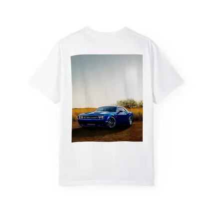 Dodge Challenger Blue Muscle Car Golden Field
