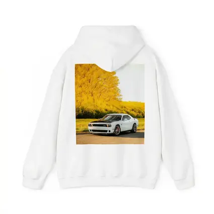 Dodge Challenger SRT White Autumn Yellow Trees