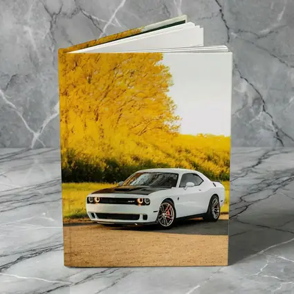 Dodge Challenger SRT White Autumn Yellow Trees