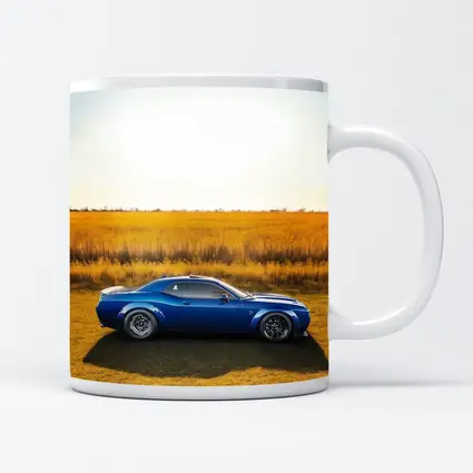 Dodge Challenger Blue Muscle Car Open Field