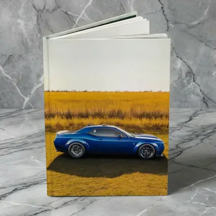 Dodge Challenger Blue Muscle Car Open Field