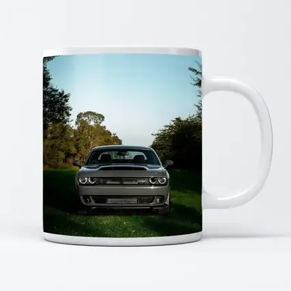 Dodge Challenger Parked on Green Grass