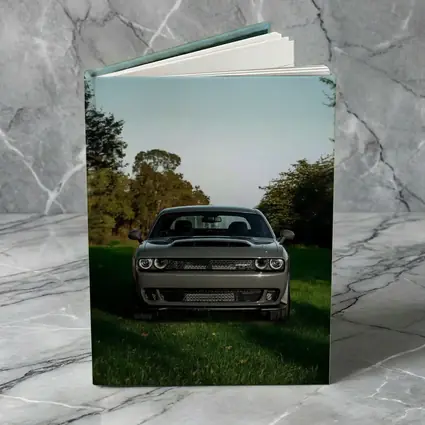 Dodge Challenger Parked on Green Grass
