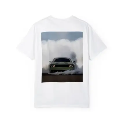 Dodge Challenger Burnout Smoke Green Muscle