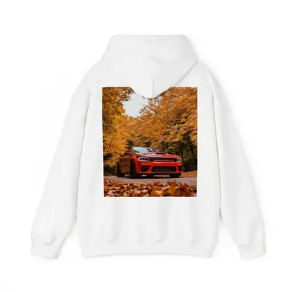 Dodge Charger Orange Muscle Car Autumn Forest