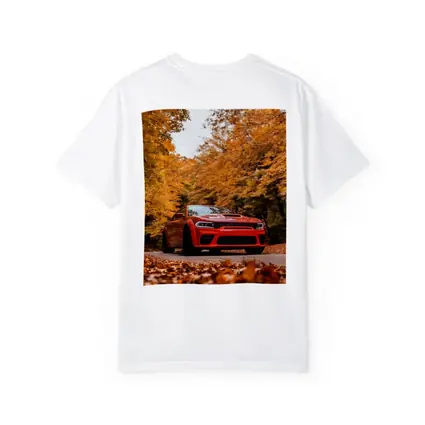 Dodge Charger Orange Muscle Car Autumn Forest
