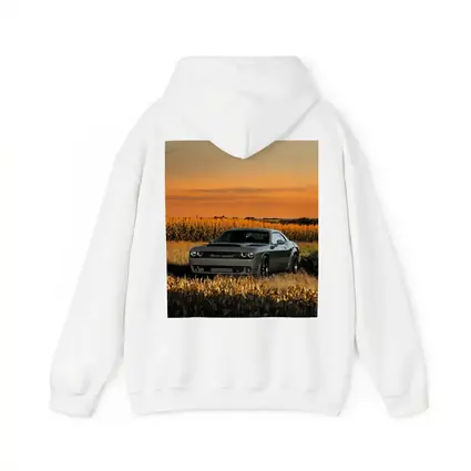 Dodge Challenger Hellcat Golden Field Sunset