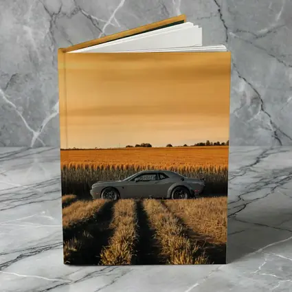 Dodge Challenger Parked in Golden Wheat Field