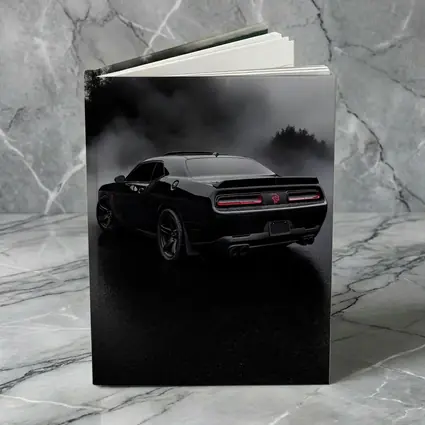 Dodge Challenger Black Muscle Car Foggy Rain