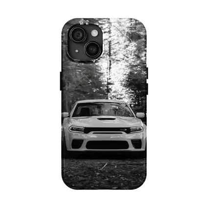 Dodge Charger Front View Forest Black White