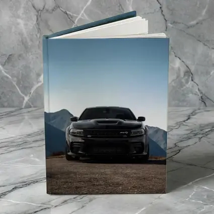 Dodge Charger Black Front View Mountain
