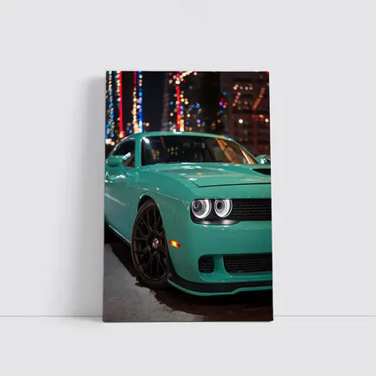 Dodge Challenger Teal Green Night City
