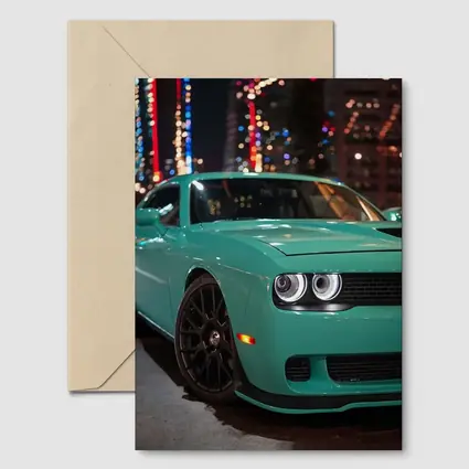 Dodge Challenger Teal Green Night City