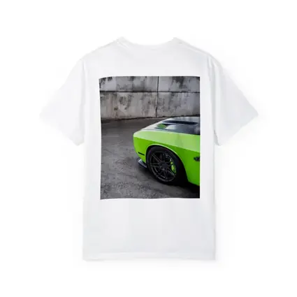 Dodge Challenger Green Muscle Car Concrete Wall