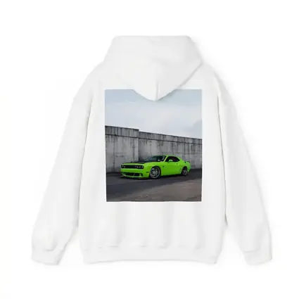 Dodge Challenger Green Muscle Car Concrete Wall