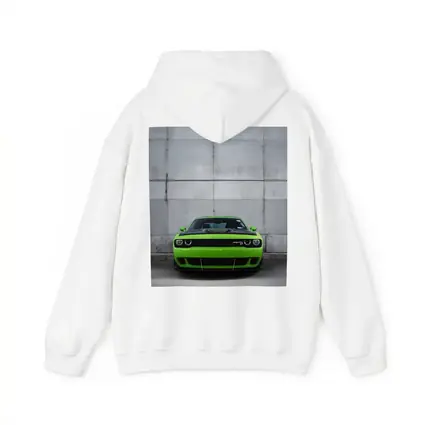 Dodge Challenger SRT Hellcat Green Concrete Wall