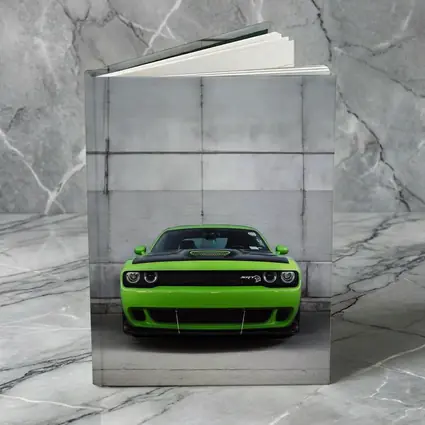 Dodge Challenger SRT Hellcat Green Concrete Wall