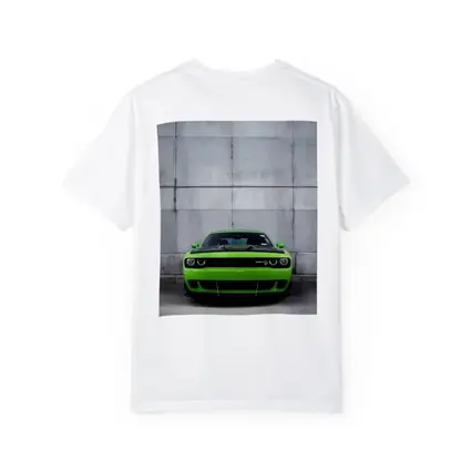 Dodge Challenger SRT Hellcat Green Concrete Wall