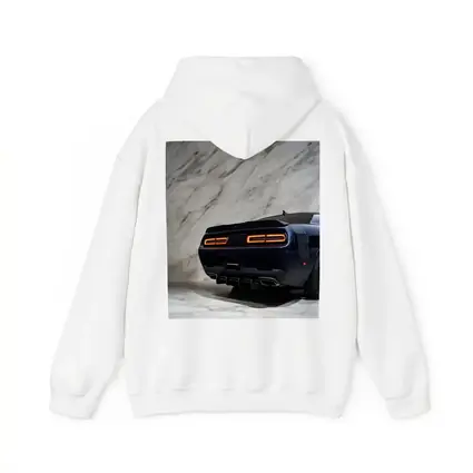Dodge Challenger Rear View Marble Background