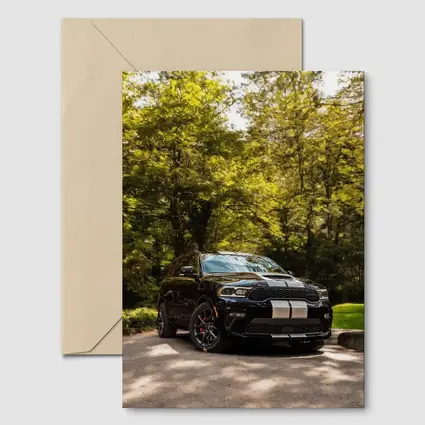 Dodge Durango Black SUV Forest Setting