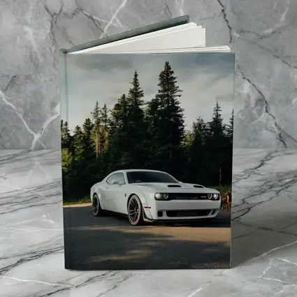 Dodge Challenger Hellcat White Forest Road