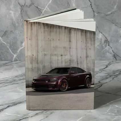 Dodge Charger Purple Stance Concrete Wall