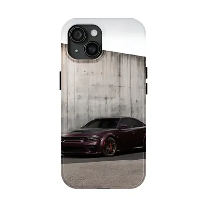 Dodge Charger Purple Stance Concrete Wall