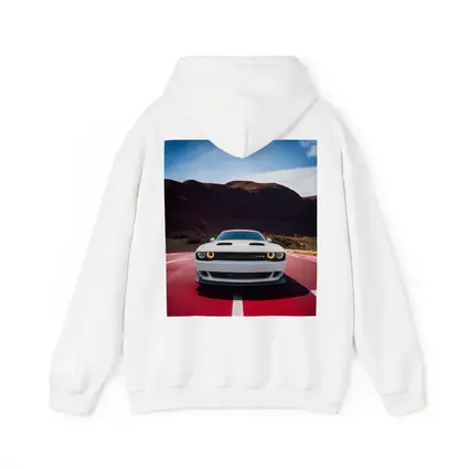 Dodge Challenger White Car Desert Road
