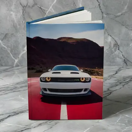 Dodge Challenger White Car Desert Road