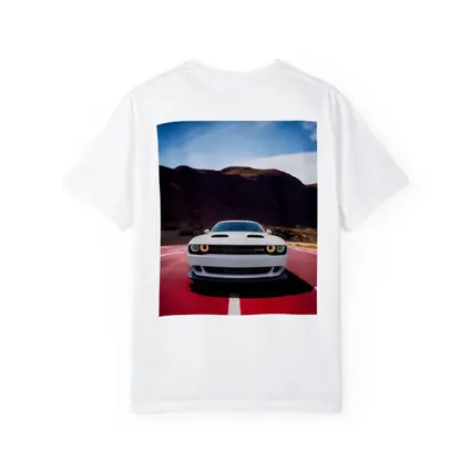 Dodge Challenger White Car Desert Road
