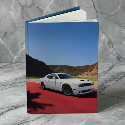 Dodge Challenger White Muscle Car Desert Track